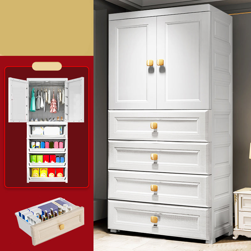 Contemporary Wardrobe Armoire Plastic Wardrobe Closet with Door