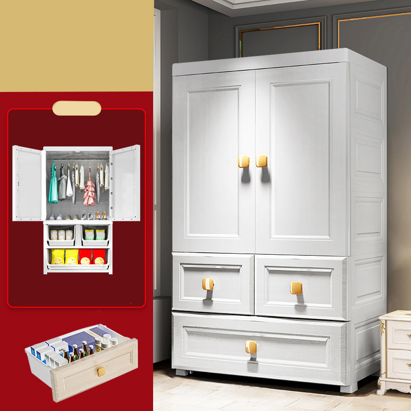 Contemporary Wardrobe Armoire Plastic Wardrobe Closet with Door