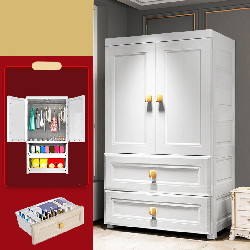 Contemporary Wardrobe Armoire Plastic Wardrobe Closet with Door