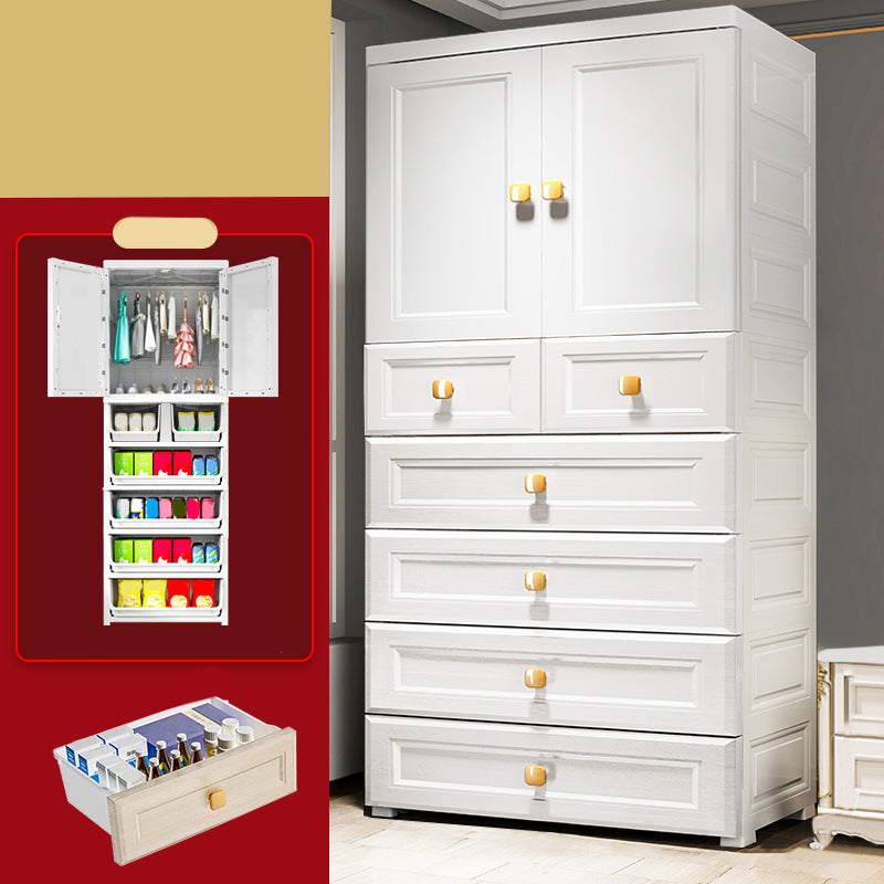 Contemporary Wardrobe Armoire Plastic Wardrobe Closet with Door