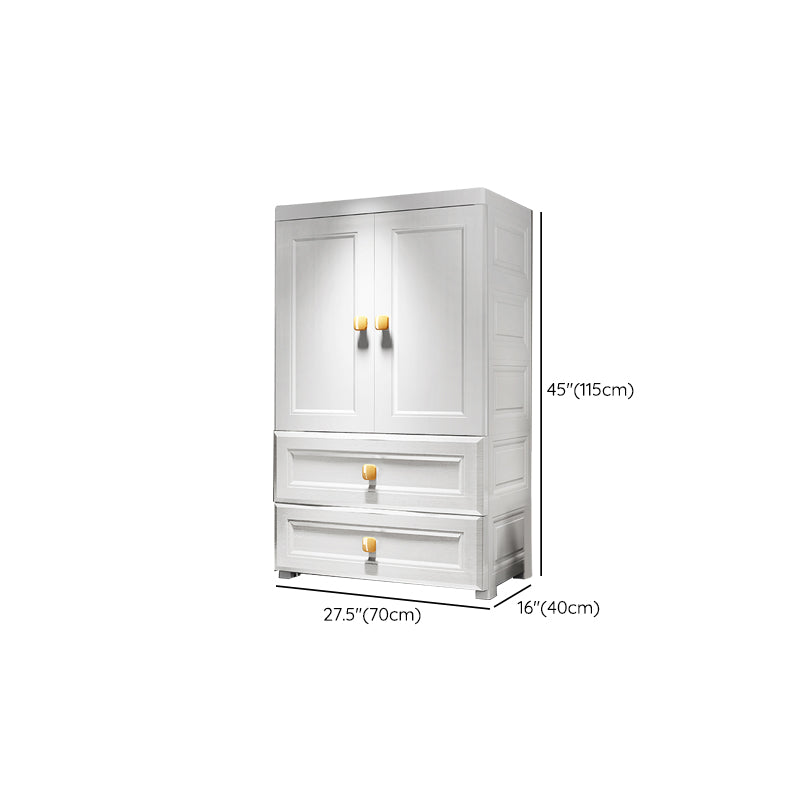 Contemporary Wardrobe Armoire Plastic Wardrobe Closet with Door