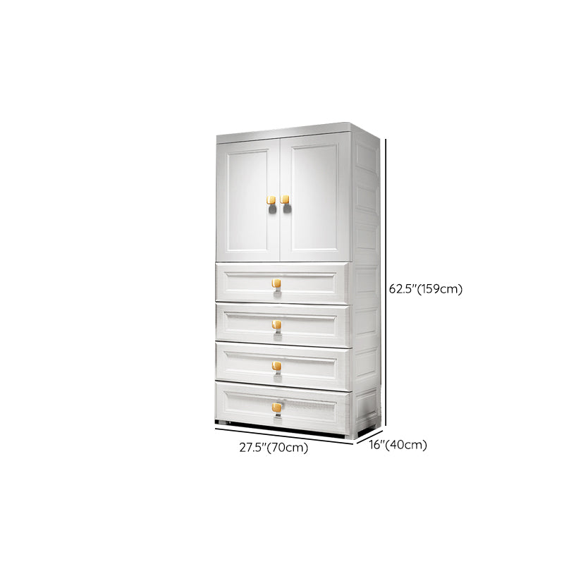 Contemporary Wardrobe Armoire Plastic Wardrobe Closet with Door