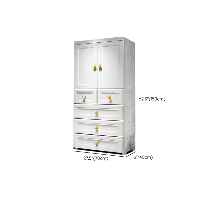 Contemporary Wardrobe Armoire Plastic Wardrobe Closet with Door