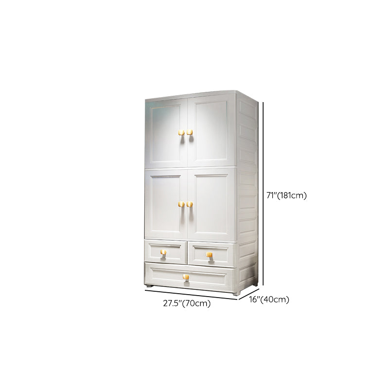 Contemporary Wardrobe Armoire Plastic Wardrobe Closet with Door