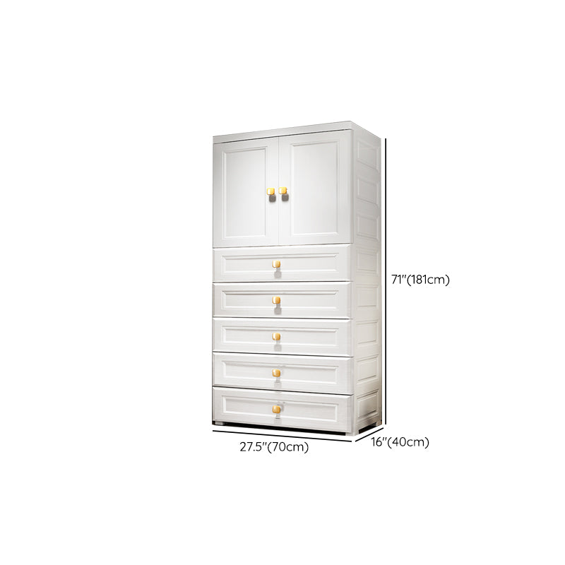 Contemporary Wardrobe Armoire Plastic Wardrobe Closet with Door