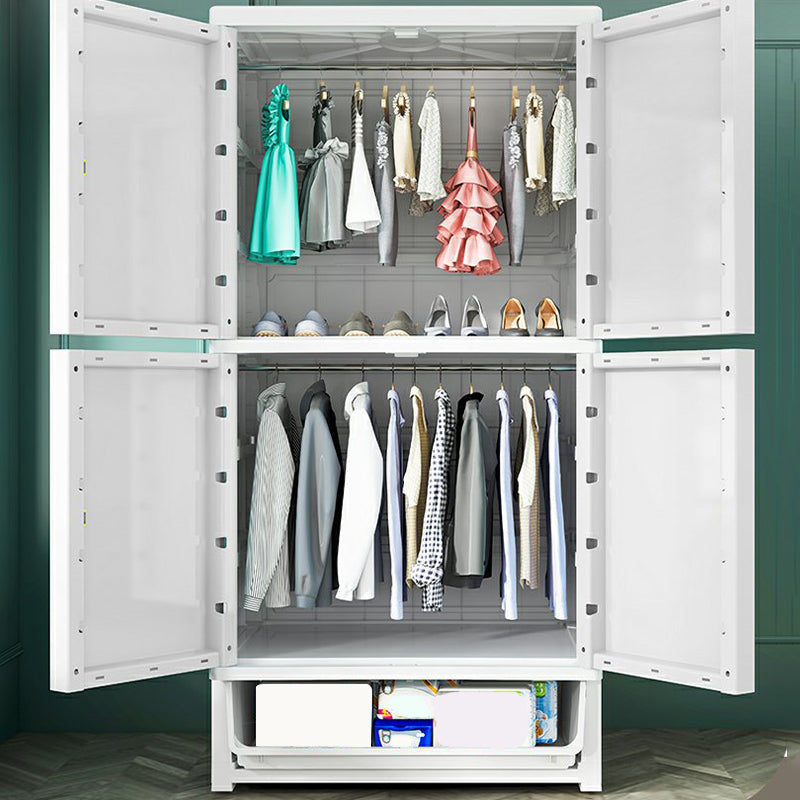 Modern Wardrobe Armoire Plastic Wardrobe Closet with Drawer and Door