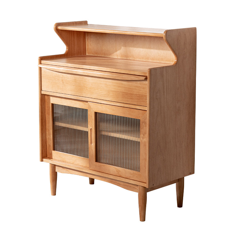 Brown Colour Solid Wood Server Modern Style Server,33.46 "W X 15.75 "D X 40.16 "H