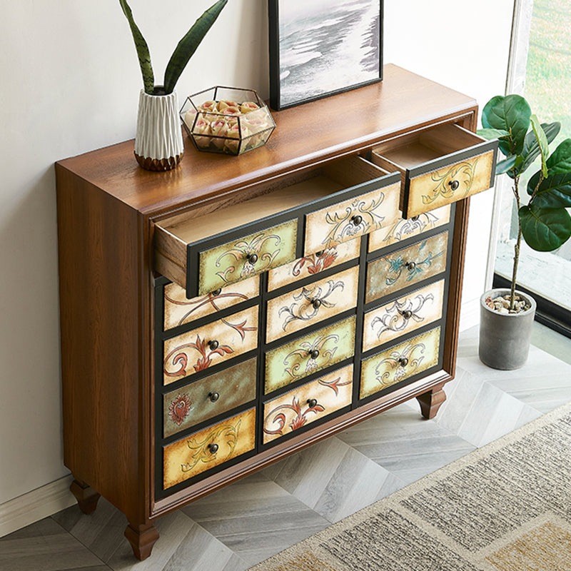 Wooden Home Sideboard Modern Minimalist Rectangular Sideboard Table with Drawers