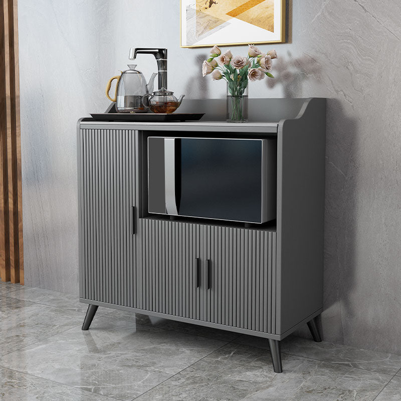 Glam Stone Top Sideboard Modern Indoor Dining Server with Cabinets for Kitchen