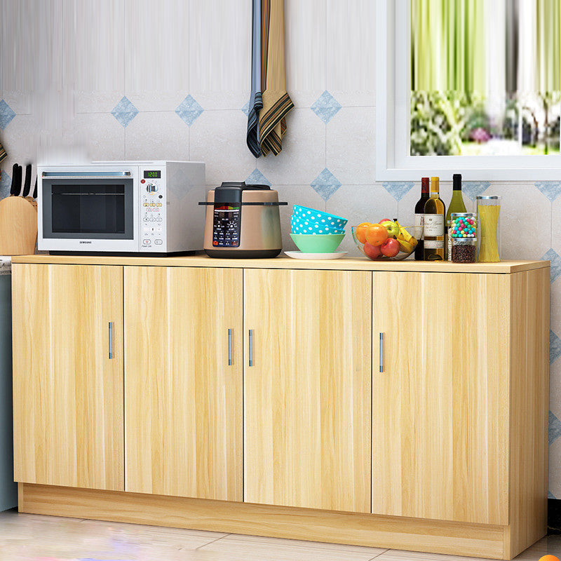 Contemporary Style Sideboard Brown Engineered Wood Server  with Adjustable Shelves