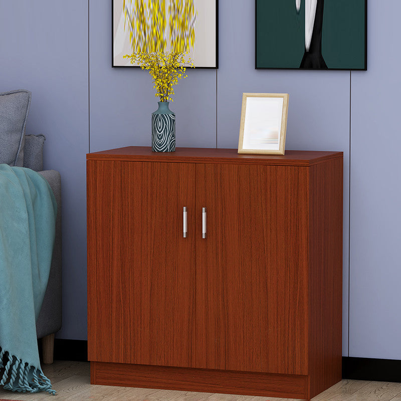 Contemporary Style Sideboard Brown Engineered Wood Server  with Adjustable Shelves