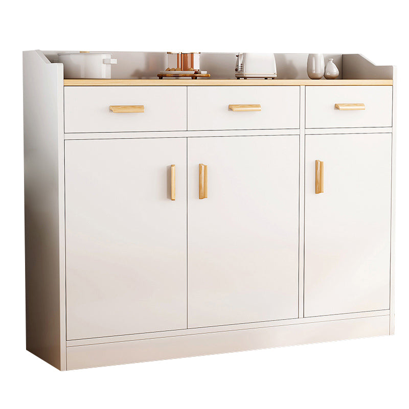 Modern Style Dining Server Engineered Wood Server with Drawers