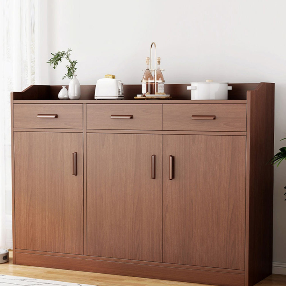 Modern Style Dining Server Engineered Wood Server with Drawers