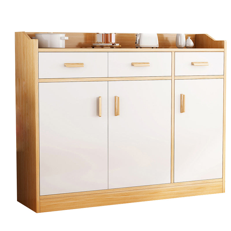 Modern Style Dining Server Engineered Wood Server with Drawers