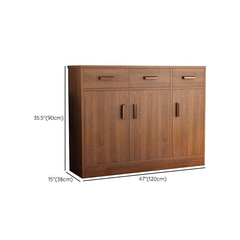 Modern Style Dining Server Engineered Wood Server with Drawers