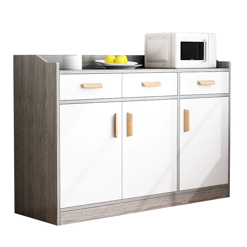 Modern Style Dining Server Engineered Wood Server with Drawers and Storage