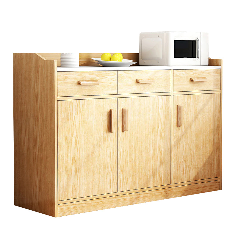 Modern Style Dining Server Engineered Wood Server with Drawers and Storage