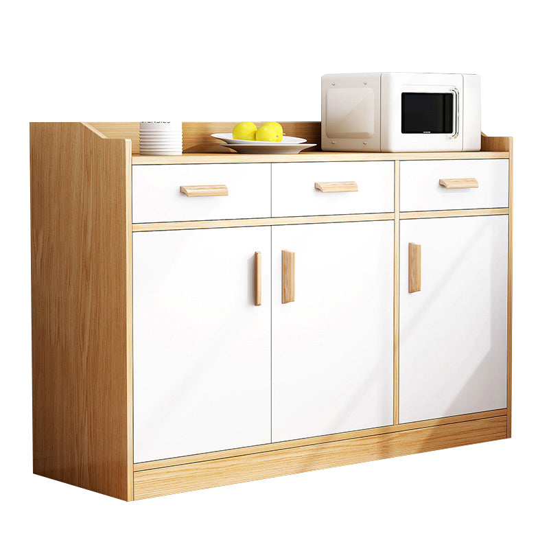 Modern Style Dining Server Engineered Wood Server with Drawers and Storage