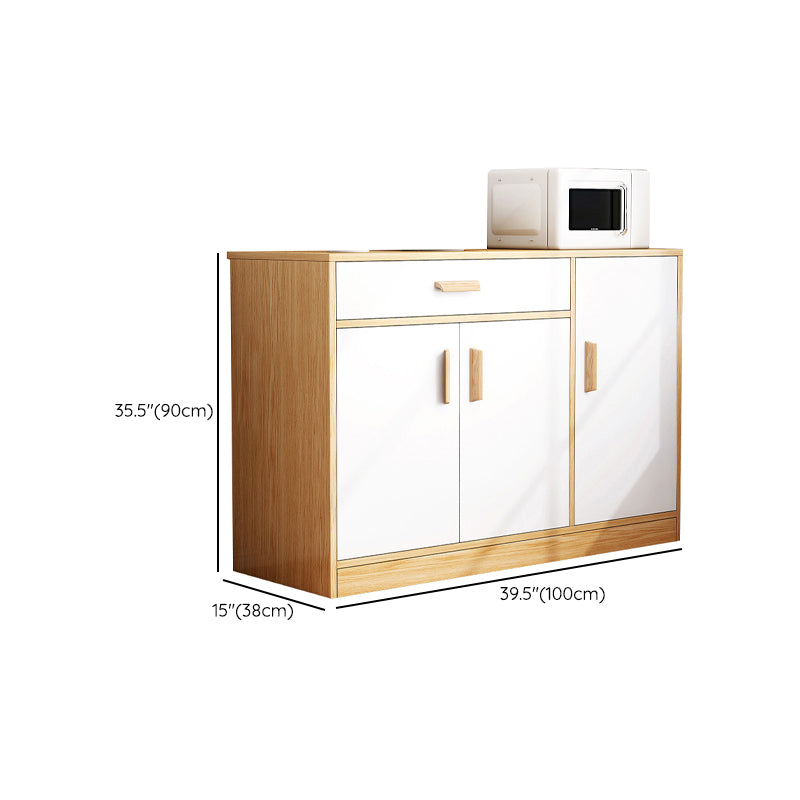 Modern Style Dining Server Engineered Wood Server with Drawers and Storage