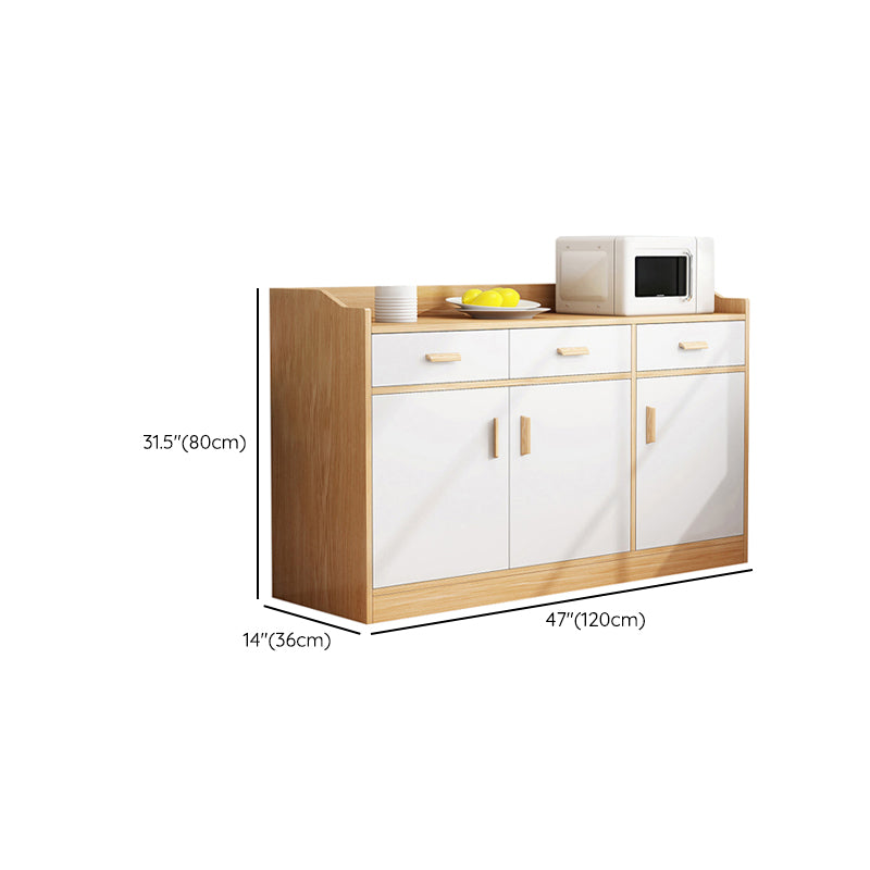 Modern Style Dining Server Engineered Wood Server with Drawers and Storage