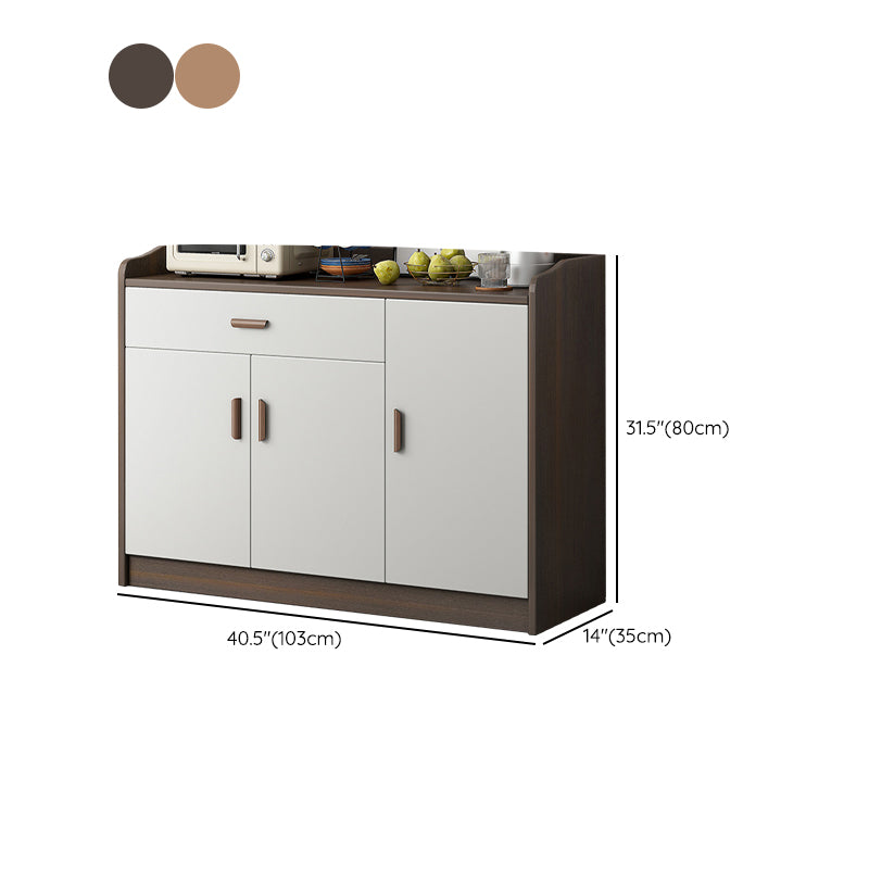 Modern Style Dining Server Engineered Wood Living Room Server with Doors