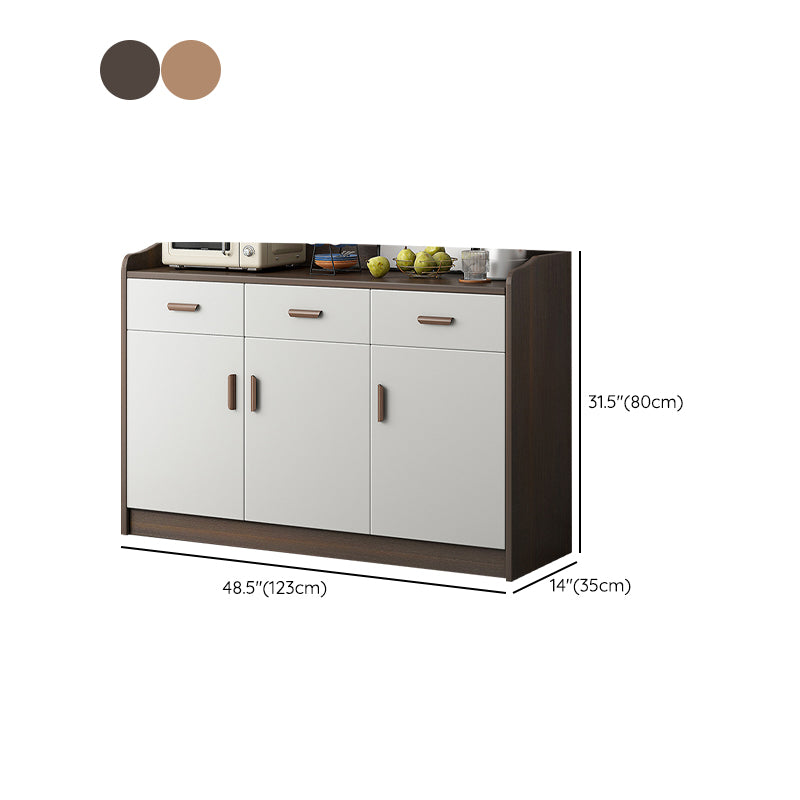 Modern Style Dining Server Engineered Wood Living Room Server with Doors