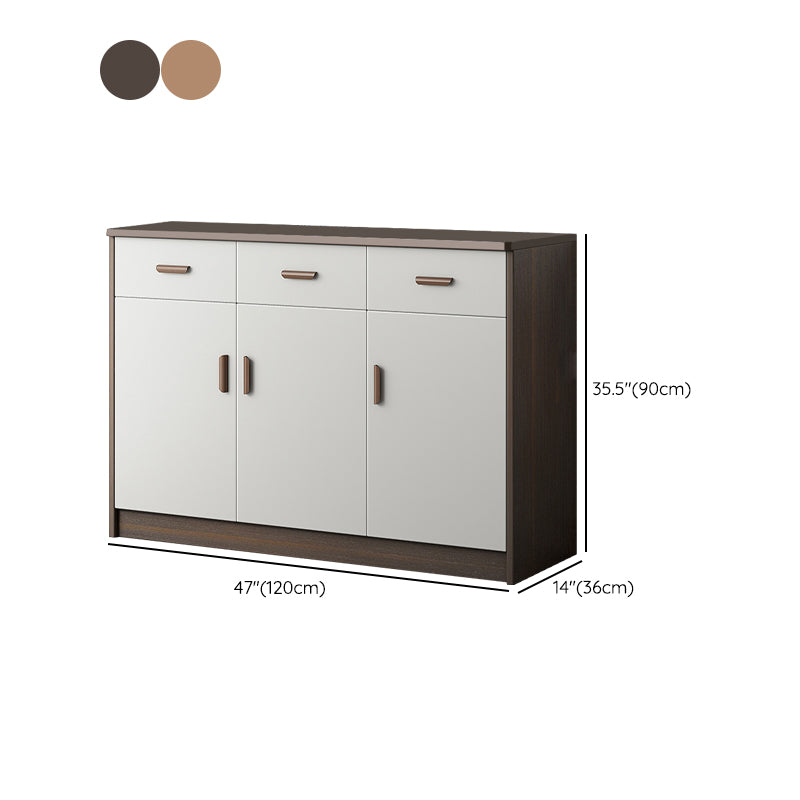 Modern Style Dining Server Engineered Wood Living Room Server with Doors