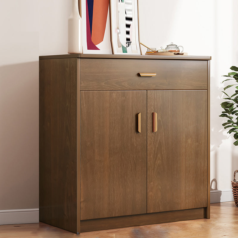 Contemporary Style Dining Server Brown Engineered Wood Server with Doors