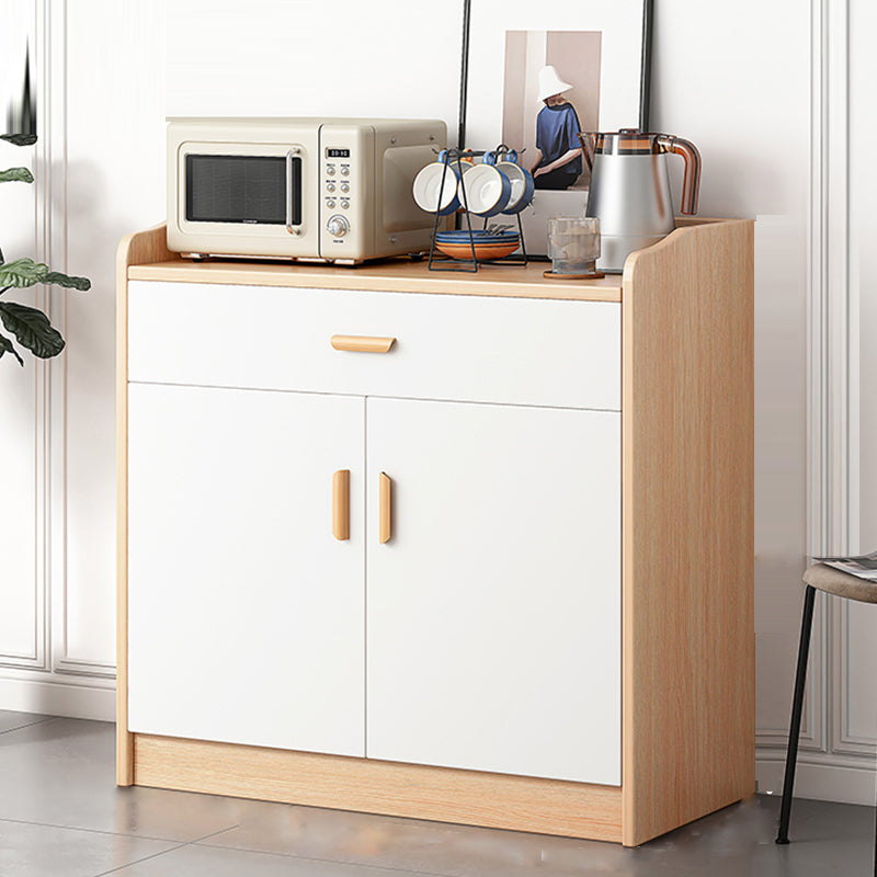 Contemporary Style Server Engineered Wood Dining Server with Drawer and Storage