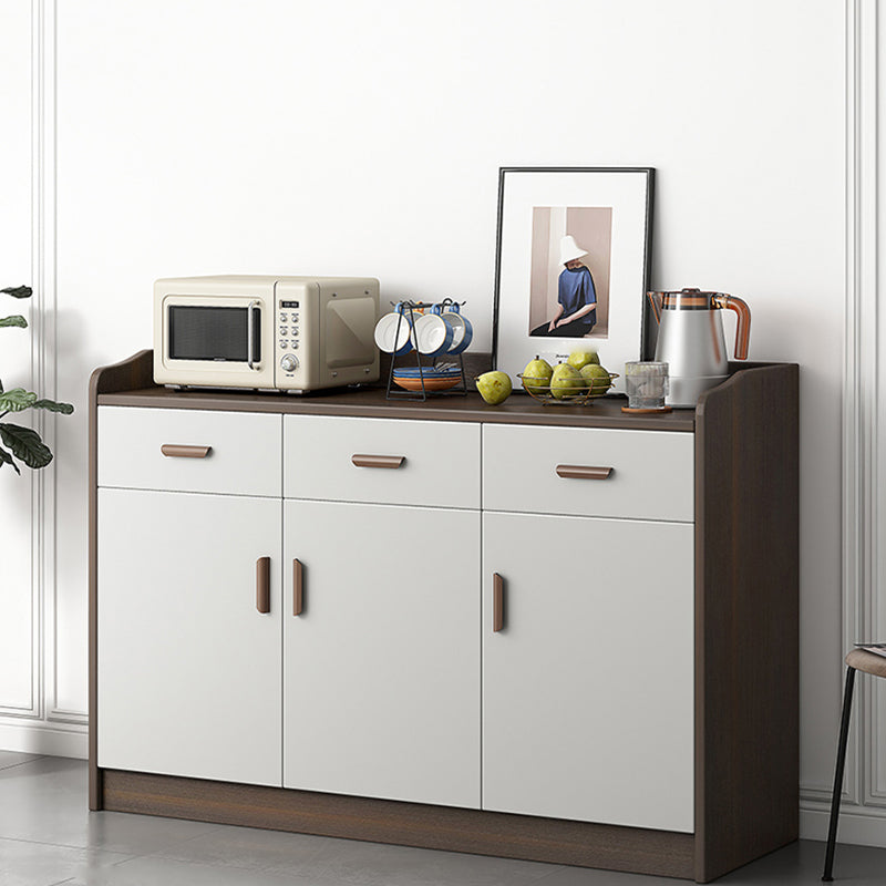 Contemporary Style Server Engineered Wood Dining Server with Drawer and Storage