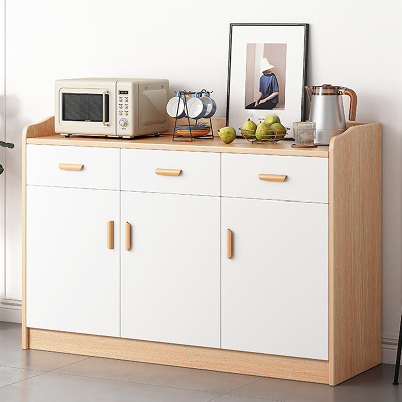 Contemporary Style Server Engineered Wood Dining Server with Drawer and Storage