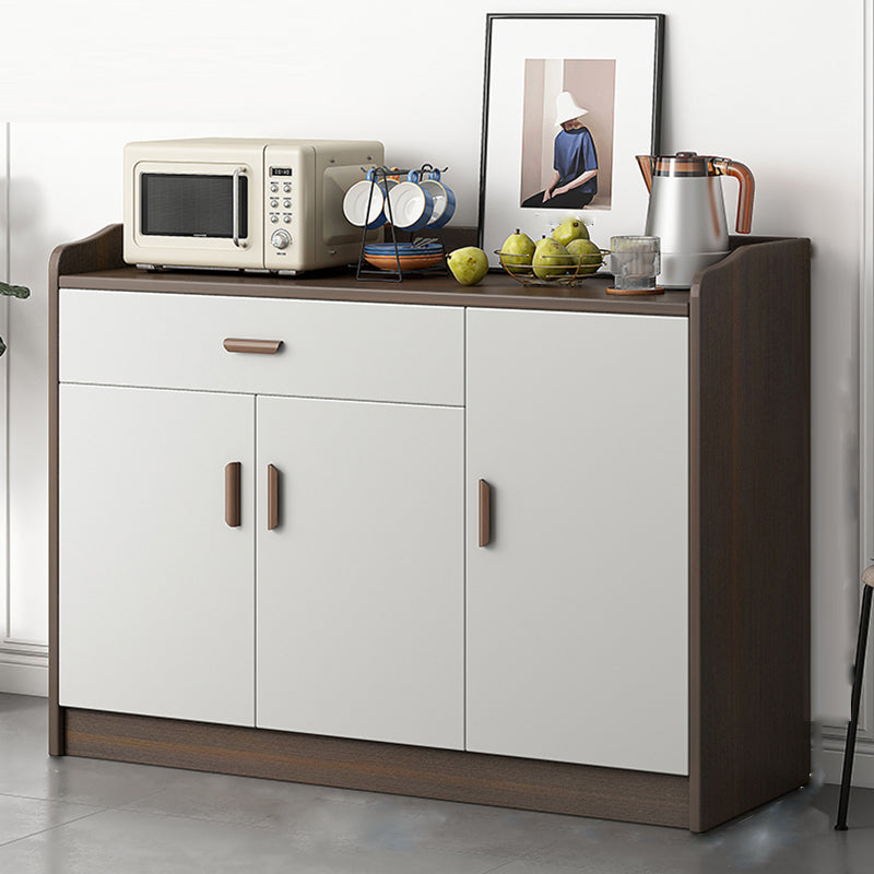 Contemporary Style Server Engineered Wood Dining Server with Drawer and Storage