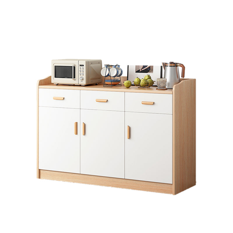 Contemporary Style Server Engineered Wood Dining Server with Drawer and Storage