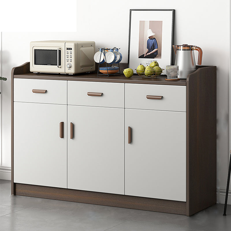 Contemporary Style Server Engineered Wood Dining Server with Drawer and Storage