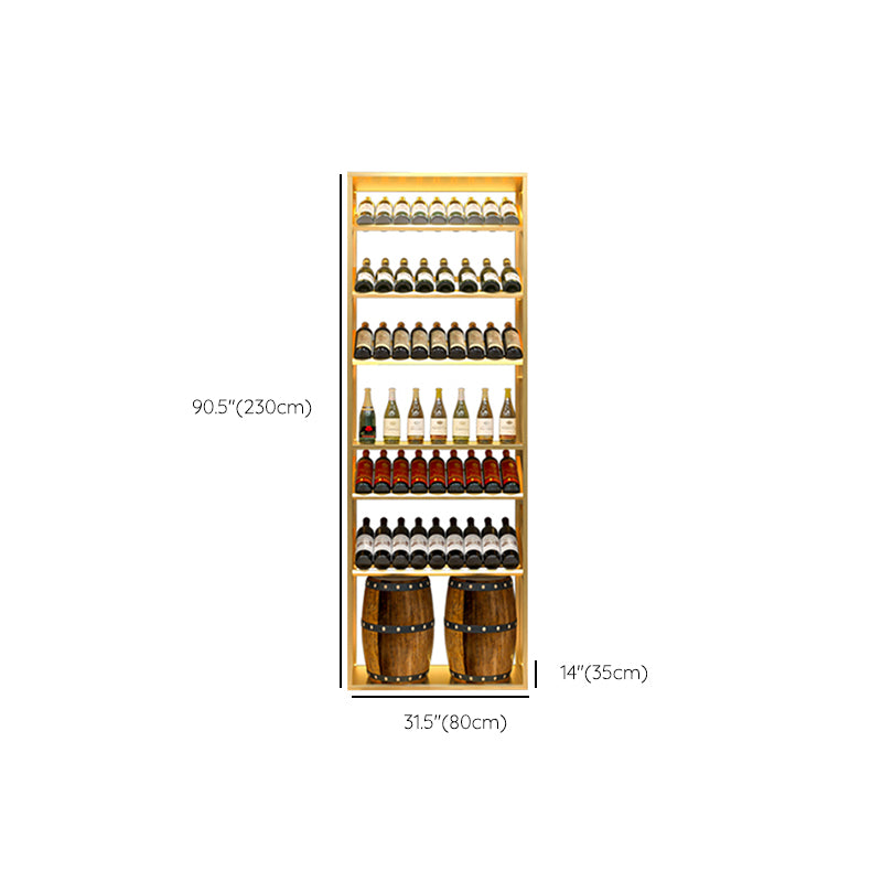 Modern Simple Floor Wine Rack Golden Wine Bottle Rack for Kitchen