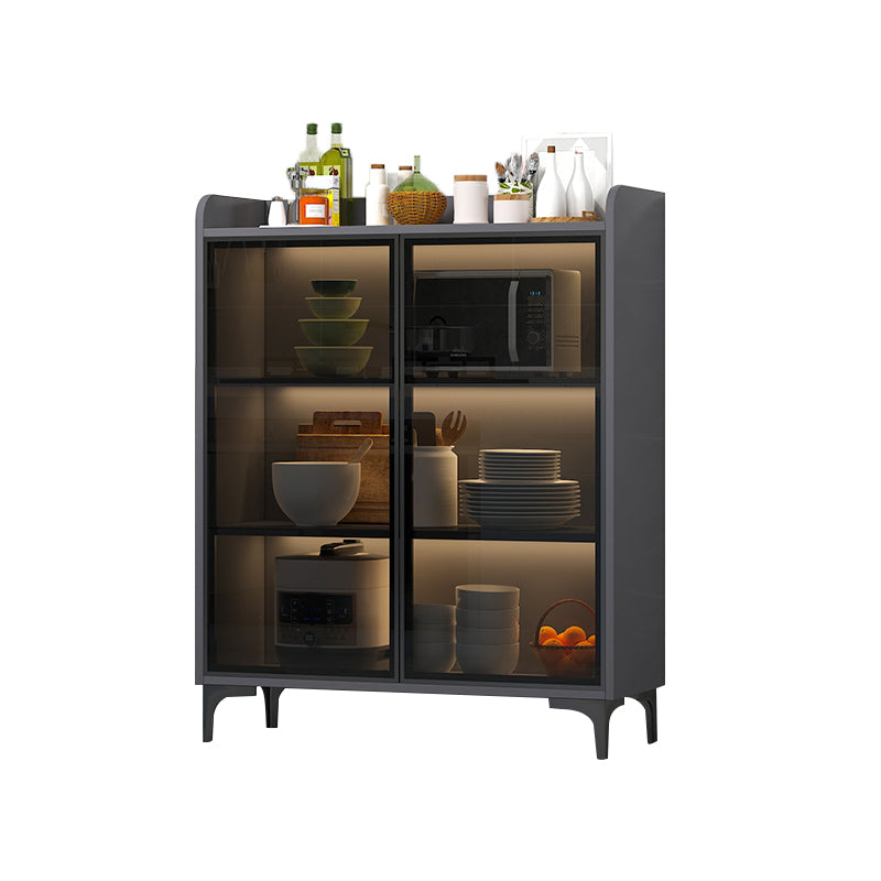 Contemporary Dining Server Engineered Wood 2 Doors Server without Light