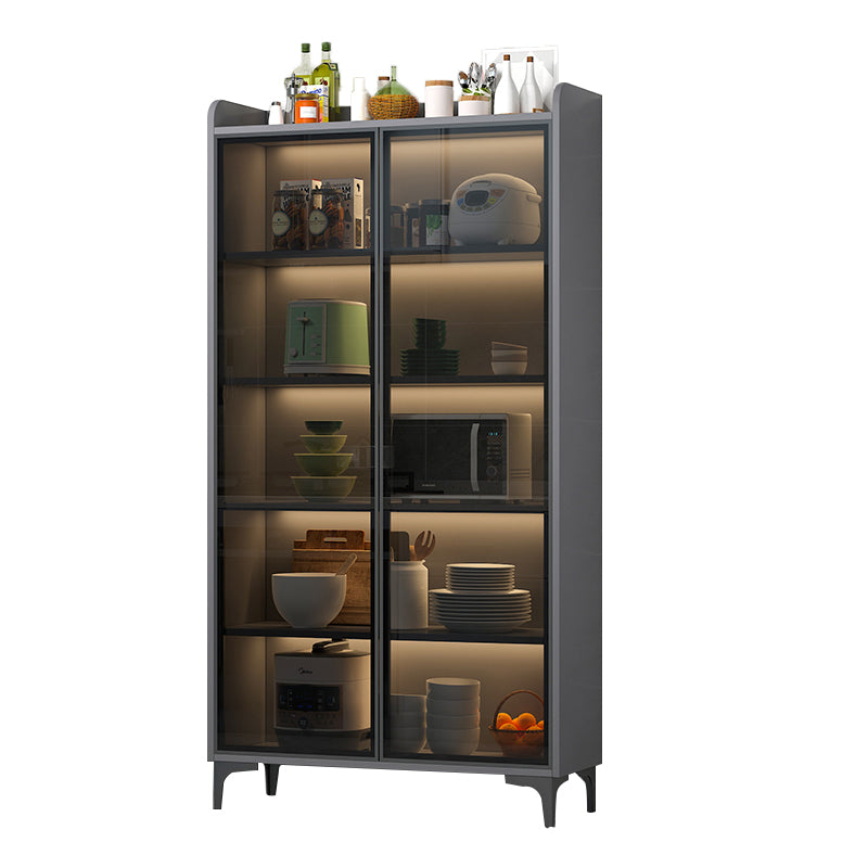 Contemporary Dining Server Engineered Wood 2 Doors Server without Light