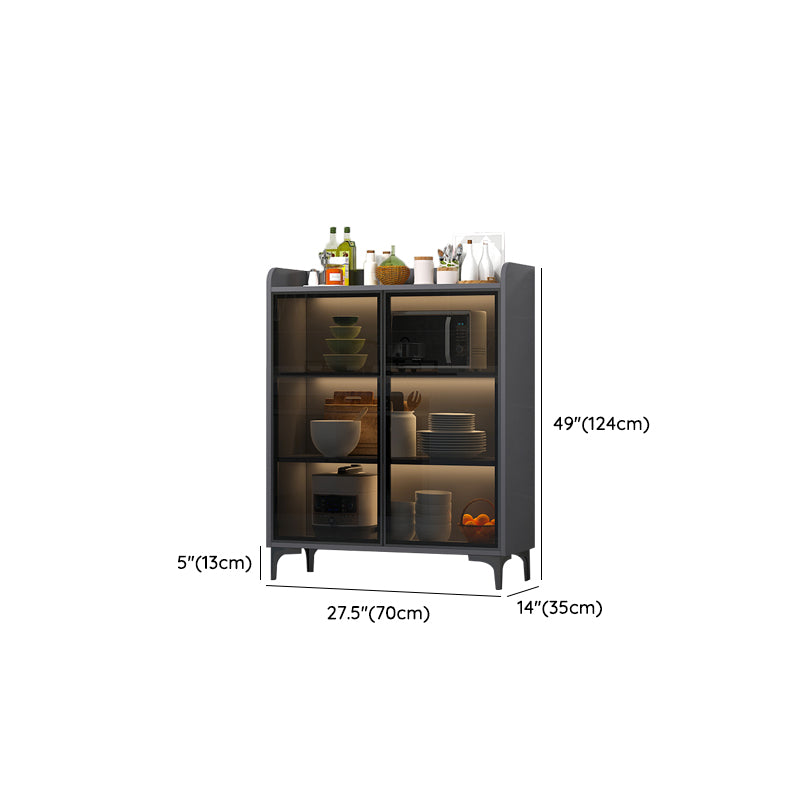 Contemporary Dining Server Engineered Wood 2 Doors Server without Light