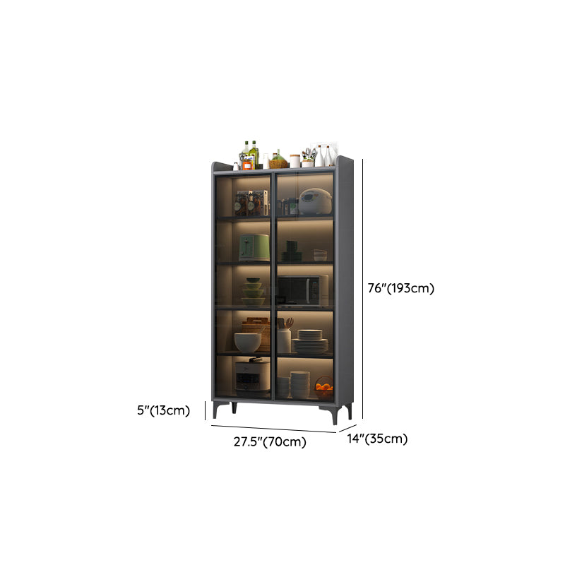 Contemporary Dining Server Engineered Wood 2 Doors Server without Light