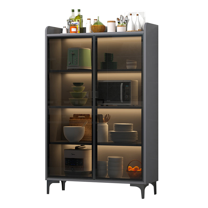 Contemporary Dining Server Engineered Wood 2-Door Server without Light