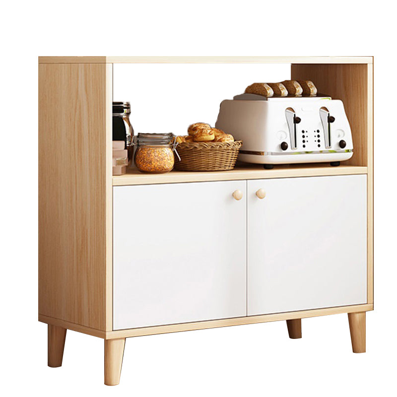 Modern Style Dining Server Engineered Wood Server with Open Storage