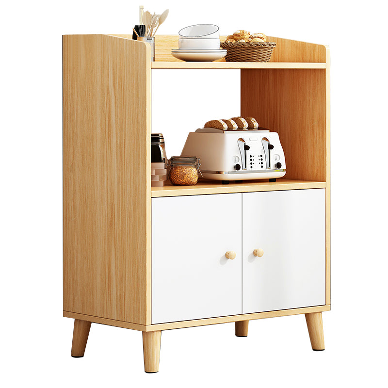 Modern Style Dining Server Engineered Wood Server with Open Storage