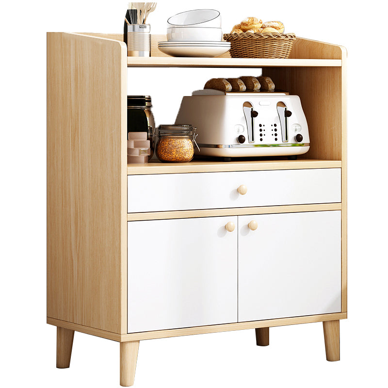 Modern Style Dining Server Engineered Wood Server with Open Storage