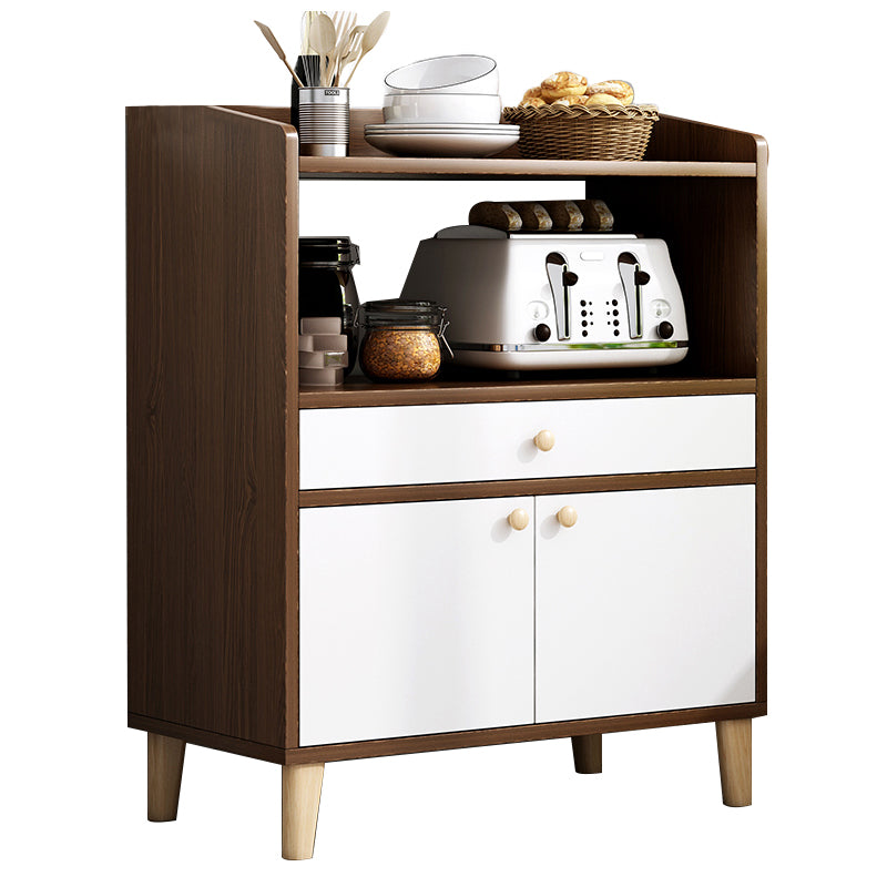 Modern Style Dining Server Engineered Wood Server with Open Storage