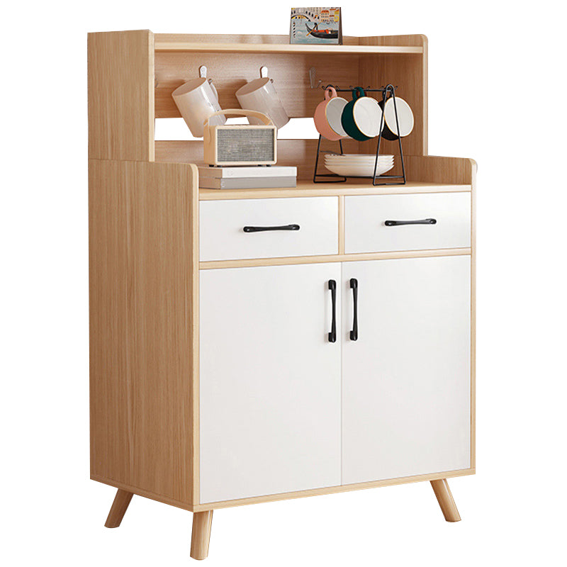 Modern Style Dining Server Engineered Wood Server with Open Storage