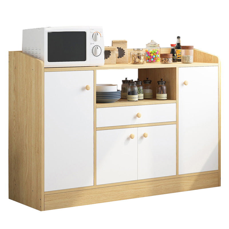 Modern Style Dining Server Engineered Wood Server with Open Storage