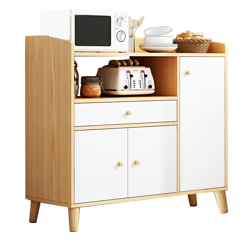 Modern Style Dining Server Engineered Wood Server with Open Storage