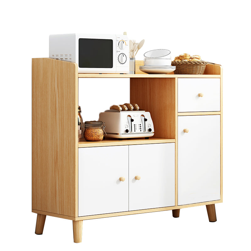 Modern Style Dining Server Engineered Wood Server with Open Storage