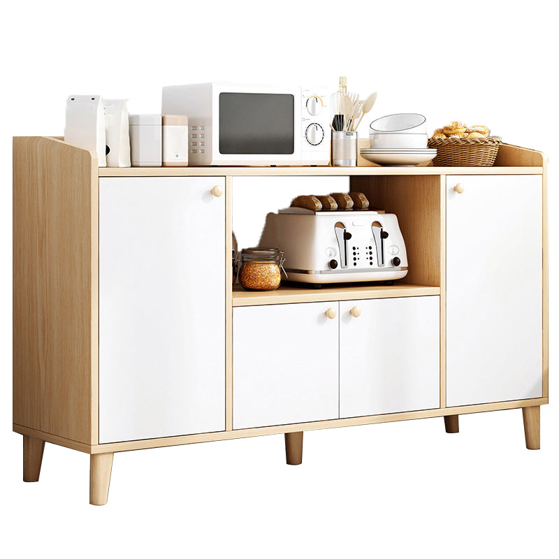 Modern Style Dining Server Engineered Wood Server with Open Storage