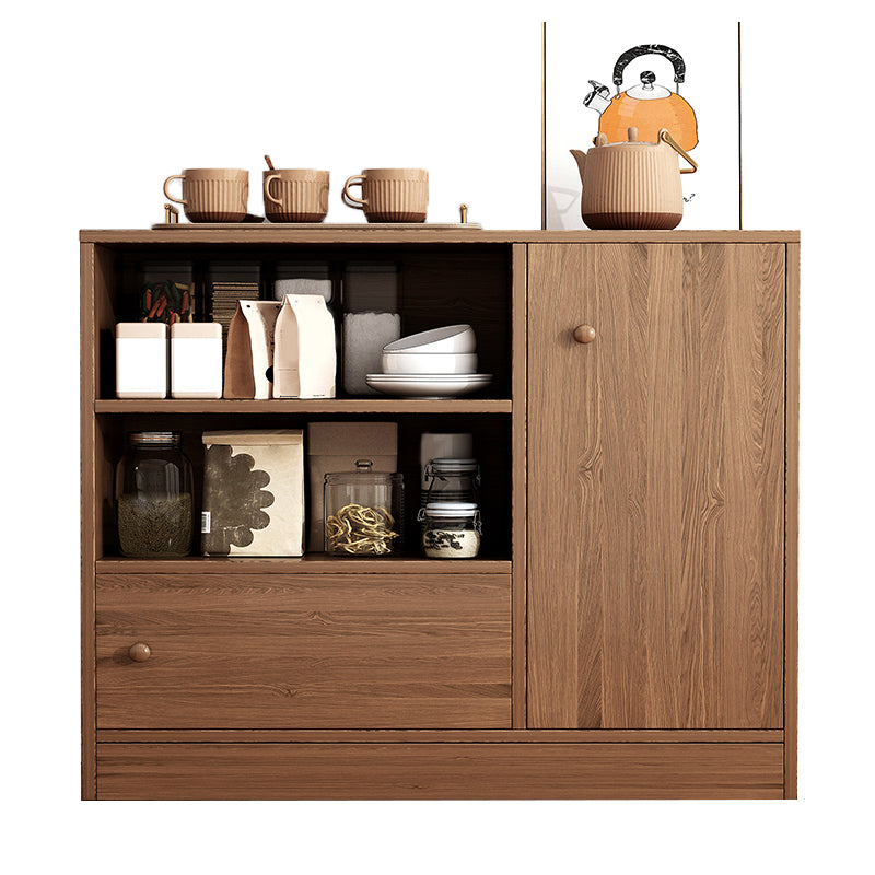 Modern Style Dining Server Engineered Wood Server with Open Storage